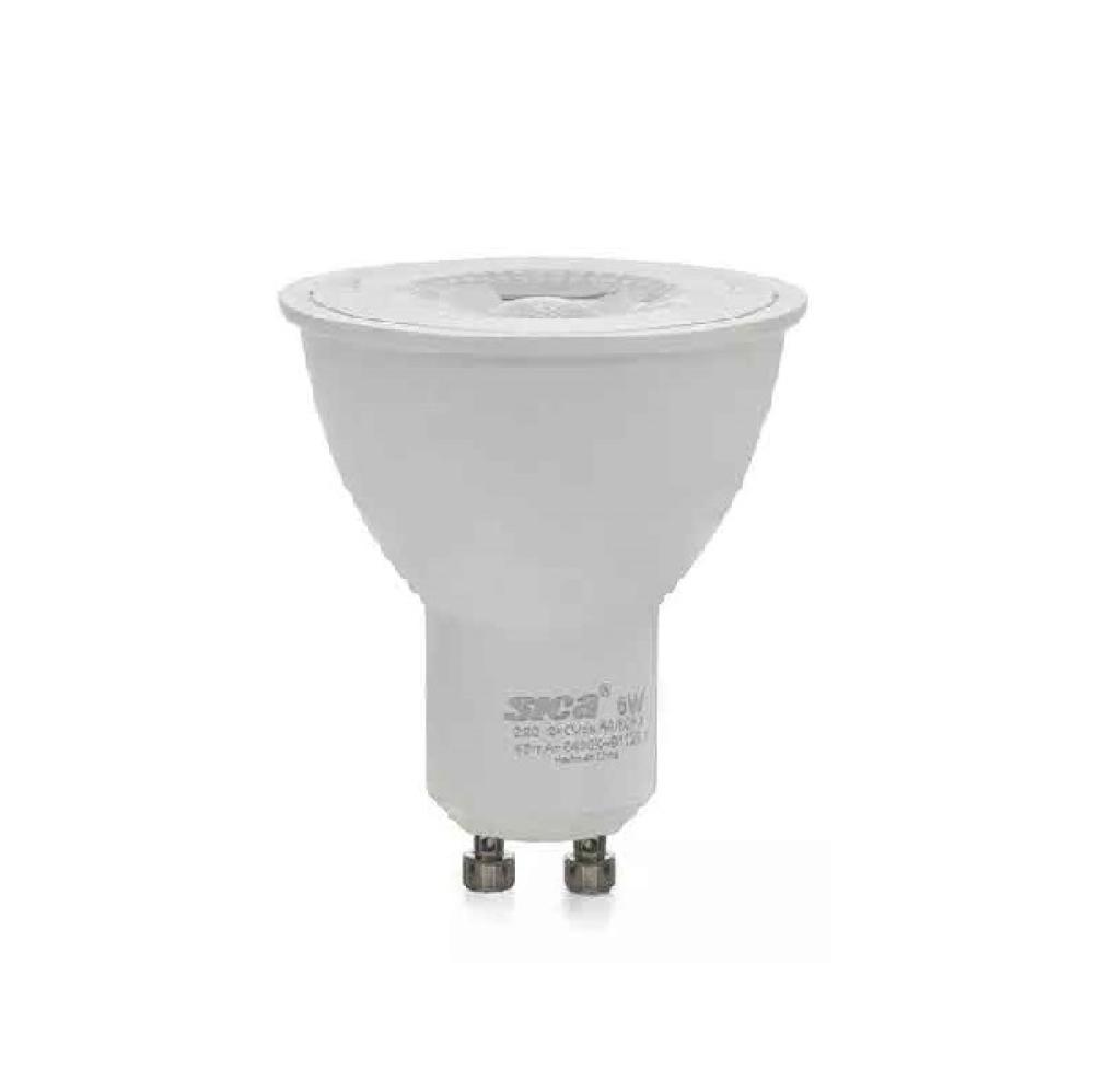 LAMPARA LED DICROICA 6W GU10 LUZ CALIDA SICA
