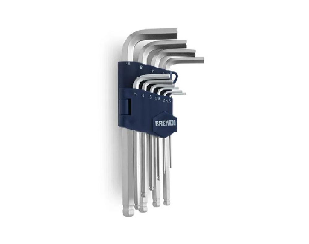 LLAVES ALLEN x 10 Pzs CARDANICA [SAE] S2 BREMEN