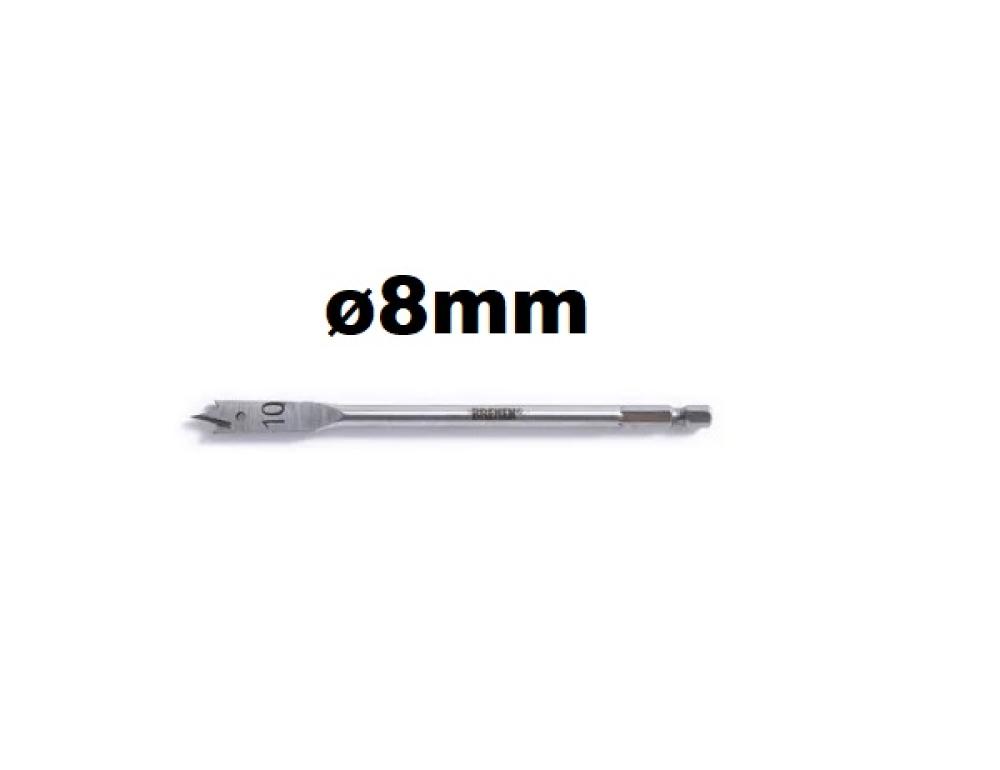 MECHA para MADERA (Paleta / Tricúspide) ø 8mm BREMEN