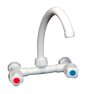 [10225-GINYPLAST] MEZCLADORA DE PARED PICO CURVO MOVIL CORONA GINYPLAST