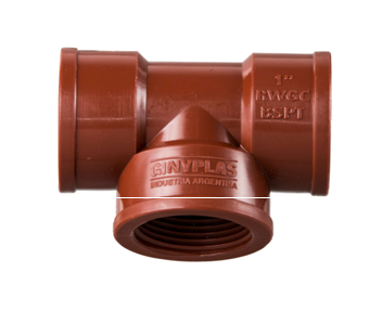 [40201-GINYPLAST] TEE PP ROSCA HEMBRA - HEMBRA - HEMBRA 1/2” GINYPLAST