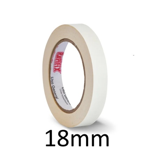[05000041800040] CINTA DE PAPEL 50m x 18mm BLANCA RAPIFIX