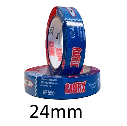 [05500042400040] CINTA DE PAPEL 50m x 24mm AZUL RAPIFIX