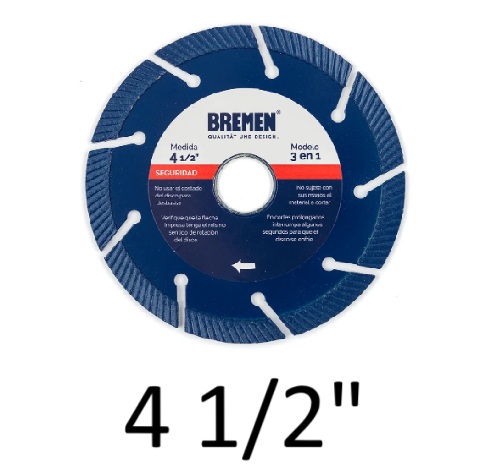 [6062-BREMEN] DISCO DIAM. 4-½" 3 en 1 BREMEN