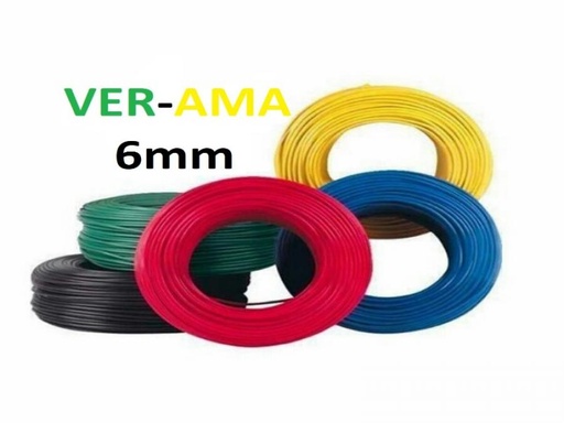 [UNI6VAWIRE] ROLLO CABLE UNIPOLAR 1x 6 VER-AMARI WIREFLEX