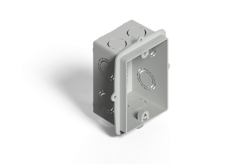 [02220PG-GENROD] CAJA DE EMBUTIR RECTANGULAR C/OREJA PLASTICA GENROD