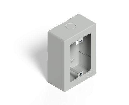 [02215PG-GENROD] CAJA RECTANGULAR SOBREPONER GRIS GENROD