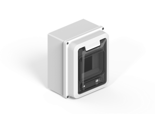 [160400B-GENROD] CAJA IP65 P/4 POLOS DIN - BLANCO GENROD