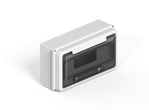 [161200B-GENROD] CAJA IP65 P/12 POLOS DIN  - BLANCO GENROD