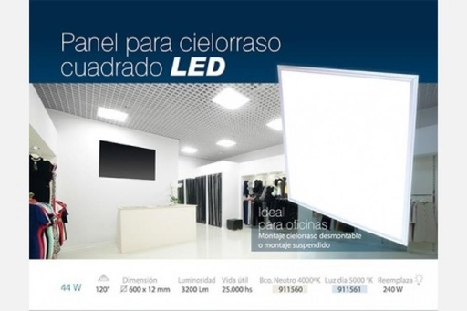 [911561] PANEL LED 60X60 44W LUZ DIA 5000K SICA