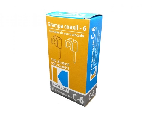 [KL06010] GRAMPA COAXIL Nº 6 x 50 NEGRA UNIDADES KALOP