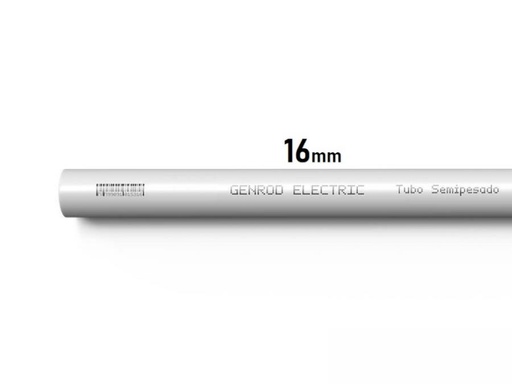 [TR16SD-GENROD] CAÑO RIGIDO x 3MT 16mm 5/8 SEMIPESADO GENROD