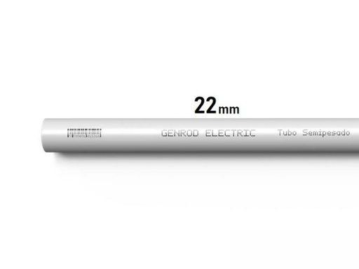 [TR22SD-GENROD] CAÑO RIGIDO x 3MT 22mm 7/8 SEMIPESADO GENROD