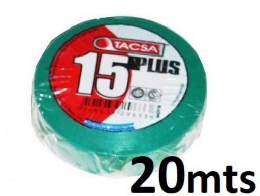 [CA20TV] CINTA PVC 20 MTS VERDE TACSA