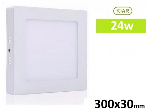[288-KIAR] PLAFON LED CUADRADO EXTERIOR 24W LUZ DIA RESILIENTE