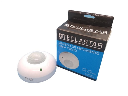 [88109] SENSOR DE MOVIMIENTO DE TECHO 180º BLANCO TECLASTAR
