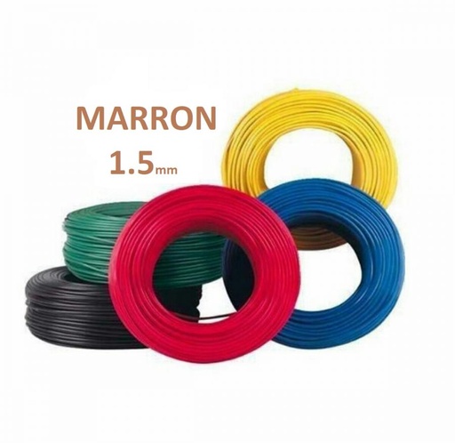 [UNI1,5MWIRE] ROLLO CABLE UNIPOLAR 1x 1,5 MARRON WIREFLEX