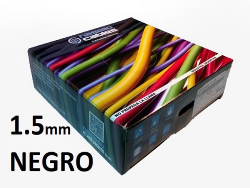 [UNI1,5NNASE] ROLLO CABLE UNIPOLAR 1x 1,5 NEGRO NASELLO