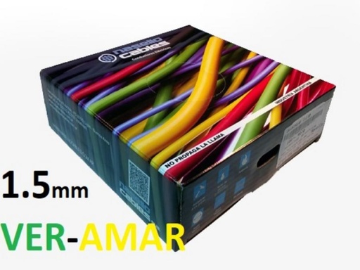 [UNI1,5VANASE] ROLLO CABLE UNIPOLAR 1x 1,5 VER-AMARI NASELLO