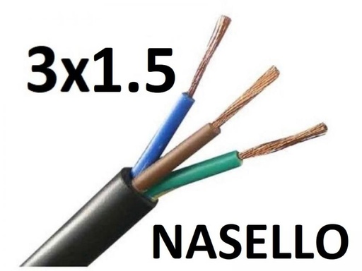 [TPR3X1,5NASE] ROLLO CABLE TIPO TALLER 3x 1,5 NASELLO