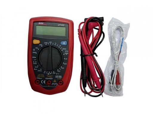[DT33C] TESTER DIGITAL REFORZADO CON MEDIDOR DE TEMPERATURA Y BUZZER BAW