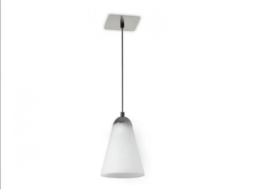 [6702-13] COLGANTE 1 LUZ BASE MET CAMPANA VIDRIO 14X19cm E27 SAN JUSTO