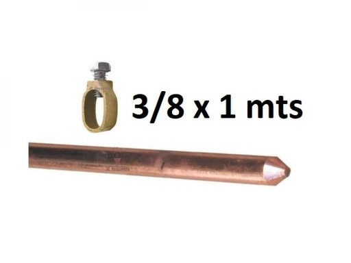 [J138] JABALINA CON TOMACABLE 3/8 x 1MT COPPER