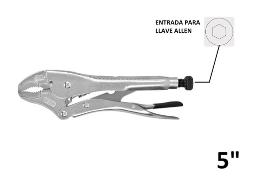 [17420] PINZA DE PRESION MORDAZA CURVA 5" TRUPER