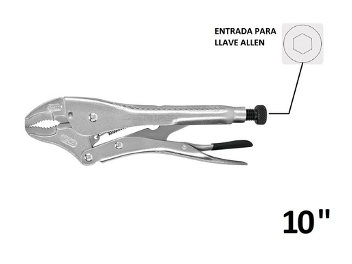 [17423] PINZA DE PRESION MORDAZA CURVA 10" TRUPER