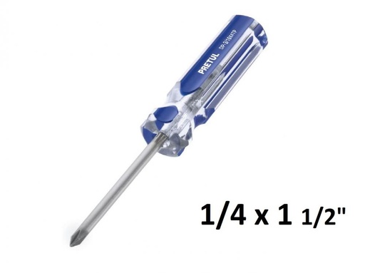 [21476] DESTORNILLADOR MANGO ACRILICO PHILLIPS 1/4 x 1 1/2" PRETUL