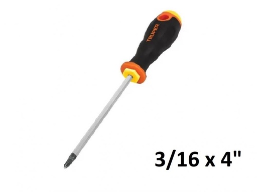 [14034] DESTORNILLADOR MANGO CONFORGRIP PLANO 3/16 x 4" PRETUL