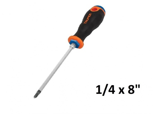 [14082] DESTORNILLADOR MANGO CONFORGRIP PHILLIPS 1/4 x 8" PRETUL