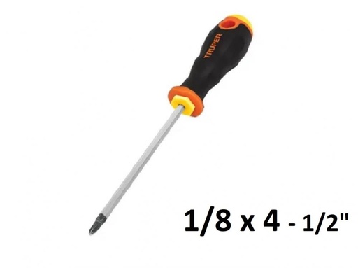 [18549] DESTORNILLADOR MANGO CONFORGRIP PLANO 1/8 x 4 1/2" PRETUL