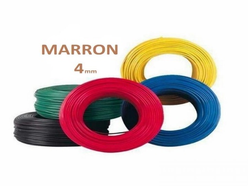 [UNI4MWIRE] ROLLO CABLE UNIPOLAR 1x 4 MARRON WIREFLEX