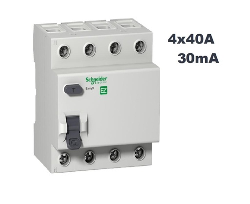 [EZ9R36440] DISYUNTOR TETRAPOLAR 4x 40A 30mA EASY9 SCHNEIDER