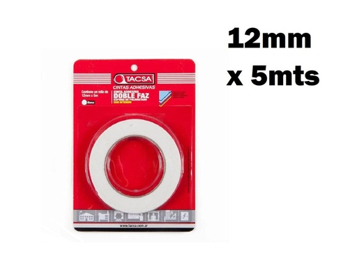 [TAC00076] CINTA DOBLE FAZ DE ESPUMA 12mm x 5mTACSA
