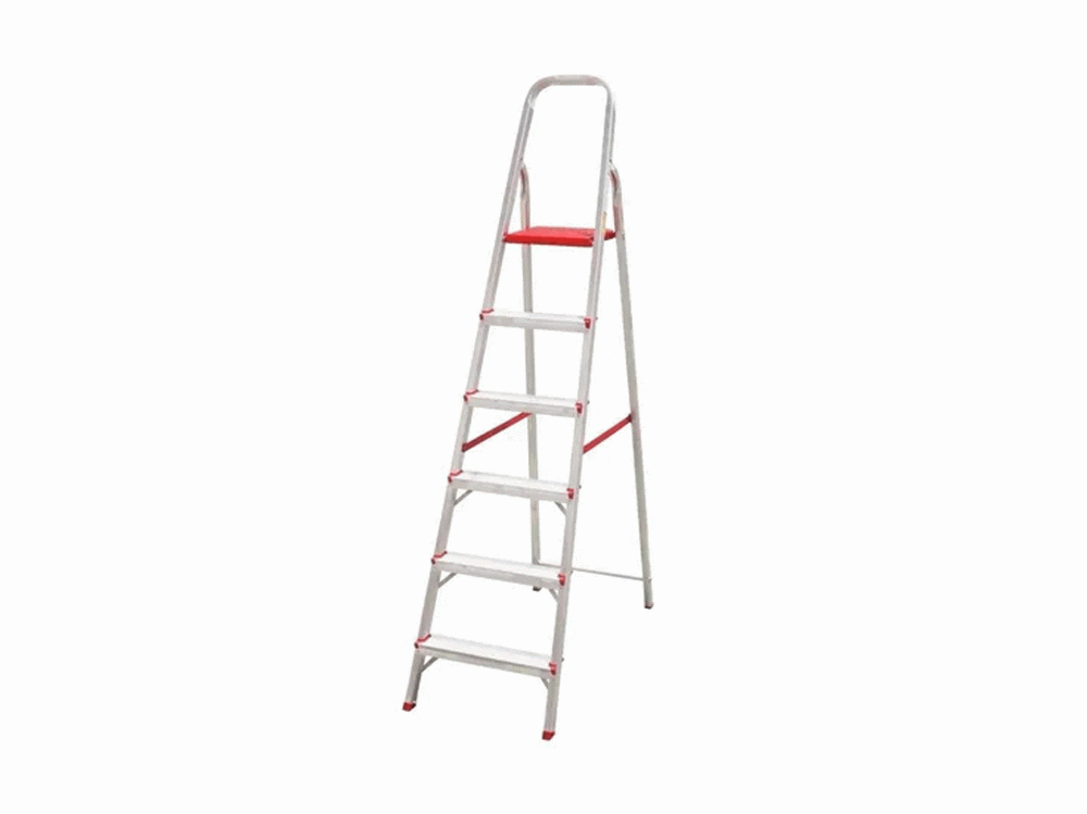 [ESL191-76-LUSQTOFF] ESCALERA DE ALUMINIO 169cm 6 ESCALONES LUSQTOFF