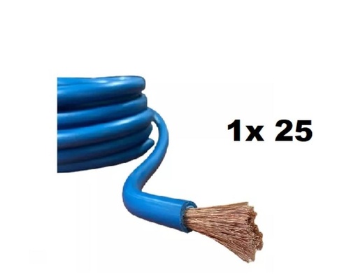 [SOL1X25NASE] ROLLO CABLE PARA SOLDADORA 1X 25 AZUL NASELLO