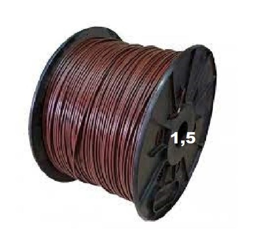 [BUNI1,5MWIRE] BOBINA CABLE UNIPOLAR 1x 1,5 MARRON WIREFLEX