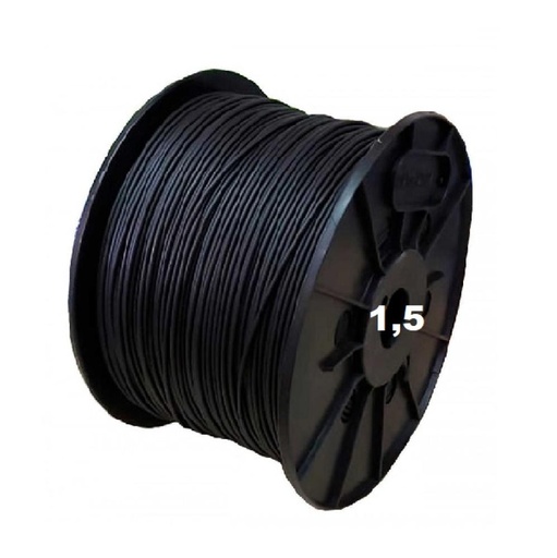 [BUNI1,5NNASE] BOBINA CABLE UNIPOLAR 1x 1,5 NEGRO NASELLO