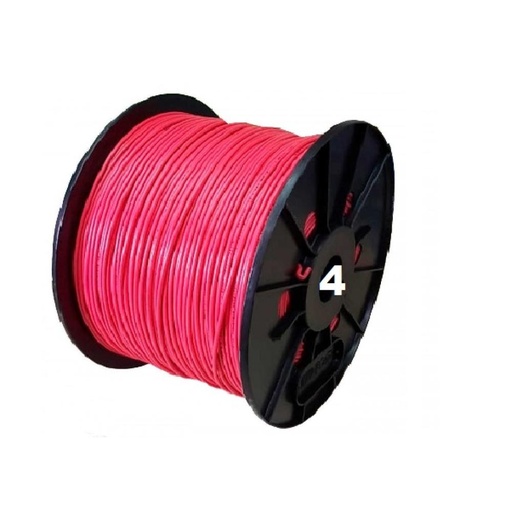 [BUNI4RNASE] BOBINA CABLE UNIPOLAR 1x 4 ROJO NASELLO