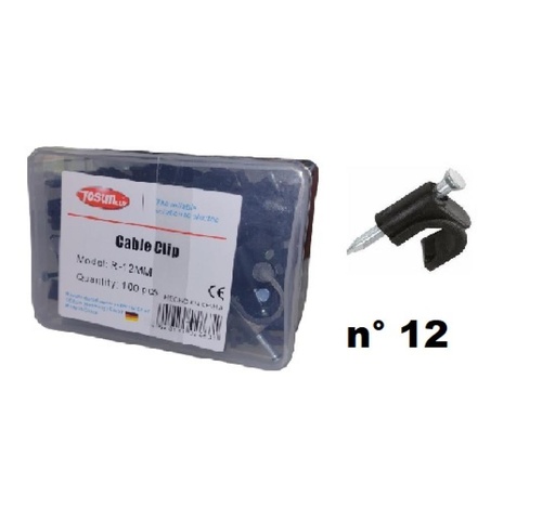 [246052-TOSUN] GRAMPA COAXIL Nº 12 x 100 NEGRA UNIDADES TOSUN
