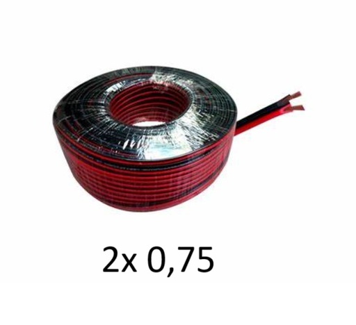 [PAR0,75BANASE] ROLLO CABLE PARALELO 2x 0,75 NEGRO ROJO NASELLO