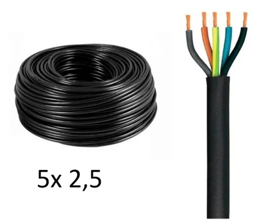 [TPR5X2,5NASE] ROLLO CABLE TIPO TALLER 5x 2,5 NASELLO